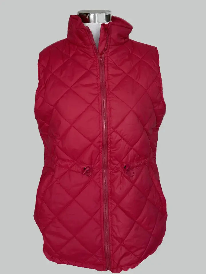 Quilted Vest with Cinched Waist by Keren Hart