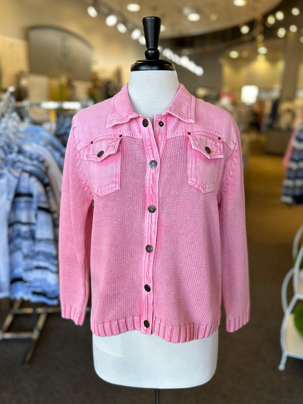 PBJ Blues Sweater Jacket - Bubblegum Pink