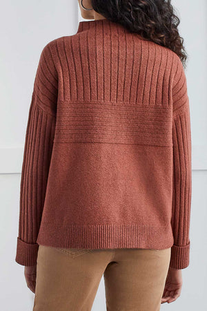 Tribal Fashions Funnel Neck Sweater - Copper