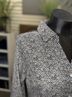 Lulu B UPF 50+ Button Down Blouse - Mini Leopard