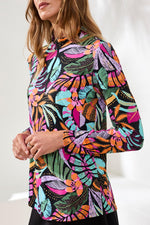 Tribal Sport UPF 50+ Mock Neck Quarter Zip - Tropical