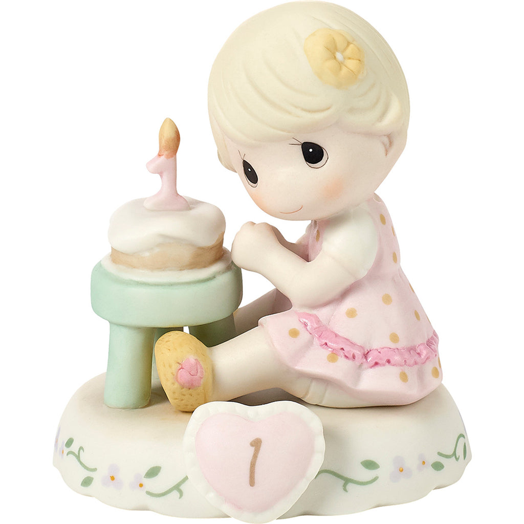 Precious Moments Growing in Grace Girl Collectible Figurine - AGE 1 BLONDE