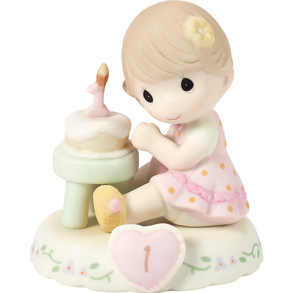 Precious Moments Growing in Grace Girl Collectible Figurine - AGE 1 BRUNETTE