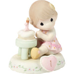 Precious Moments Growing in Grace Girl Collectible Figurine - AGE 1 BRUNETTE