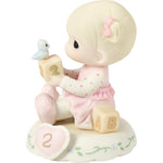 Precious Moments Growing in Grace Girl Collectible Figurine - AGE 2 BLONDE