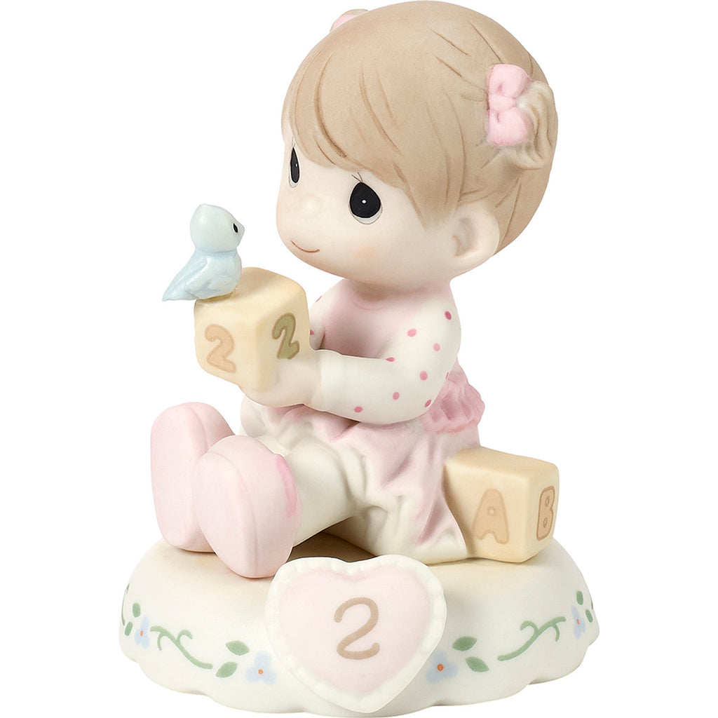 Precious Moments Growing in Grace Girl Collectible Figurine - AGE 2 BRUNETTE