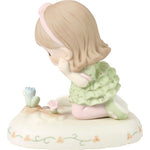 Precious Moments Growing in Grace Girl Collectible Figurine - AGE 3 BRUNETTE