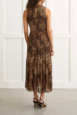 Tribal Fashions Animal Print Mock Neck Maxi Dress