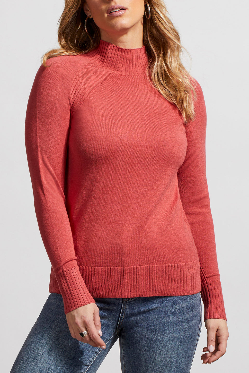 Tribal Fashions Funnel Neck Sweater - Chili Red