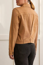 Tribal Fashions Classic Denim Jacket with Pleated Back - Cinnamon