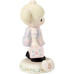 Precious Moments Growing in Grace Girl Collectible Figurine - AGE 5 BLONDE