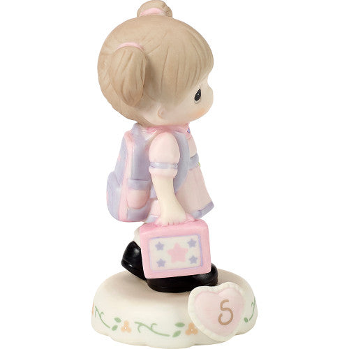 Precious Moments Growing in Grace Girl Collectible Figurine - AGE 5 BRUNETTE