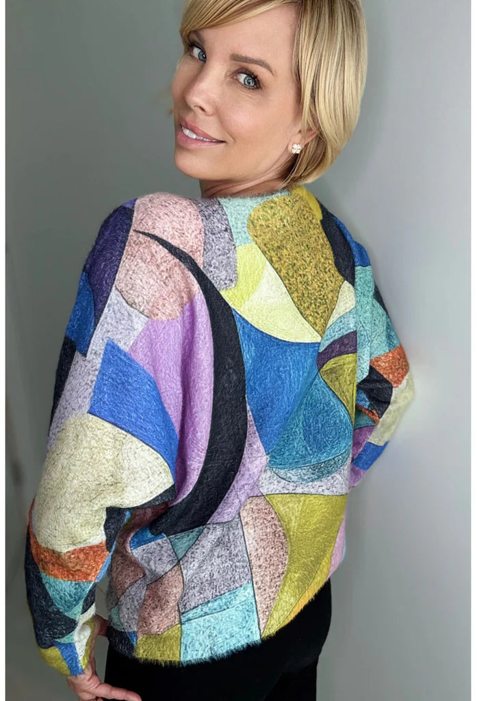 Ethyl Dolman Sleeve Print Sweater