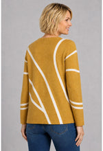Ethyl Jacquard Round Neck Sweater - Mustard