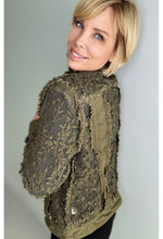 Ethyl Lace Sleeved Floral Jean Jacket