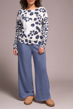 Tribal Fashions French Terry Long-Sleeve Crew Neck Top