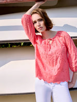 Charlie B Cotton Eyelet Blouse - Sorbet