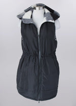 Keren Hart Reversible Checked Sherpa Vest - Flip Side is Solid Black