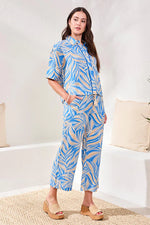 Tribal Fashions Printed Flowy Ankle Pant with Drawcord Waist