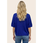 Elbow Sleeve Solid Sweater by Staccato - Royal Blue