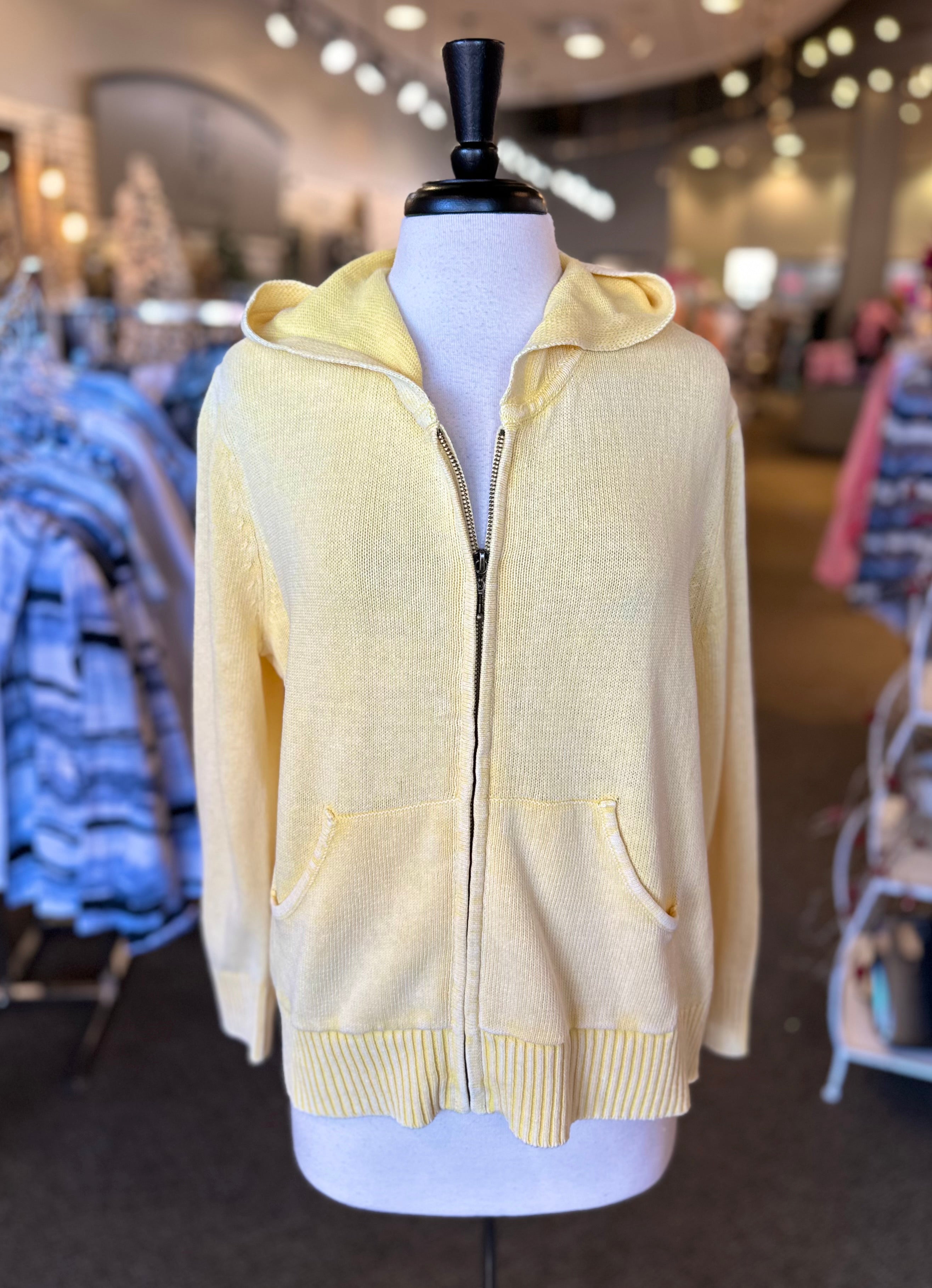 PBJ Blues Hooded Zip Up Jacket - Mimosa Yellow