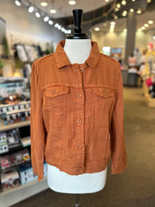 Lulu B Linen Travel Jacket - Copper