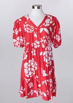 Keren Hart Mini Tiered Dress with Puff Sleeve