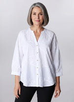 Keren Hart Cotton Button Down Blouse - White