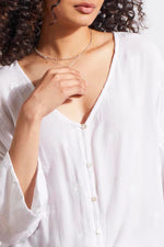 Tribal Fashions Kimono Blouse with Embroidered Palms