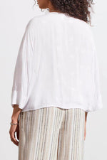 Tribal Fashions Kimono Blouse with Embroidered Palms