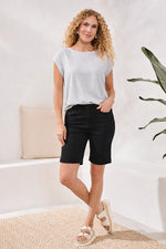 Tribal jeans Audrey Pull-On Bermuda Boundless Denim - Black