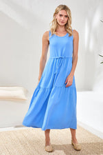 Tribal Fashions Sleeveless Maxi Dress with Ribbed Top + Lyocell Bottom