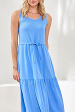 Tribal Fashions Sleeveless Maxi Dress with Ribbed Top + Lyocell Bottom