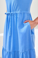 Tribal Fashions Sleeveless Maxi Dress with Ribbed Top + Lyocell Bottom