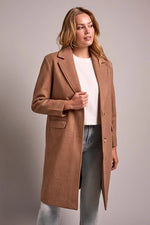 Tribal Fashion Ultra-Soft Knit Coat With Removable Fooler Hoodie - Biscotti