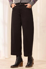 Tribal Jeans Audrey Boundless Stretch Crop Wide Leg Denim Jeans - Black
