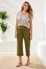 Tribal Fashions Sophia Palazzo Leg Hugging Denim Jeans - Rainforest