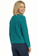 Ethyl Fuzzy Crew Neck Sweater - Teal
