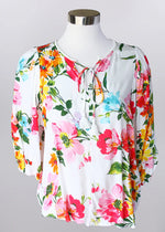 Keren Hart Floral Boho Blouse with Tassel Detail