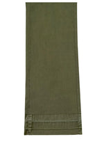 Ethyl Fly Front Olive Denim with Released Hem