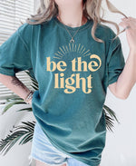 "Be The Light" Garment Dyed Graphic Tee