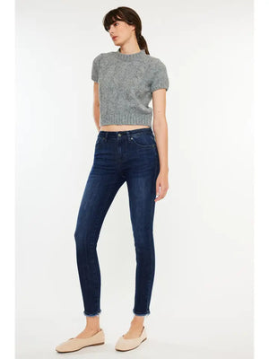 Kancan Midrise Ankle Skinny Jean - Dark Wash