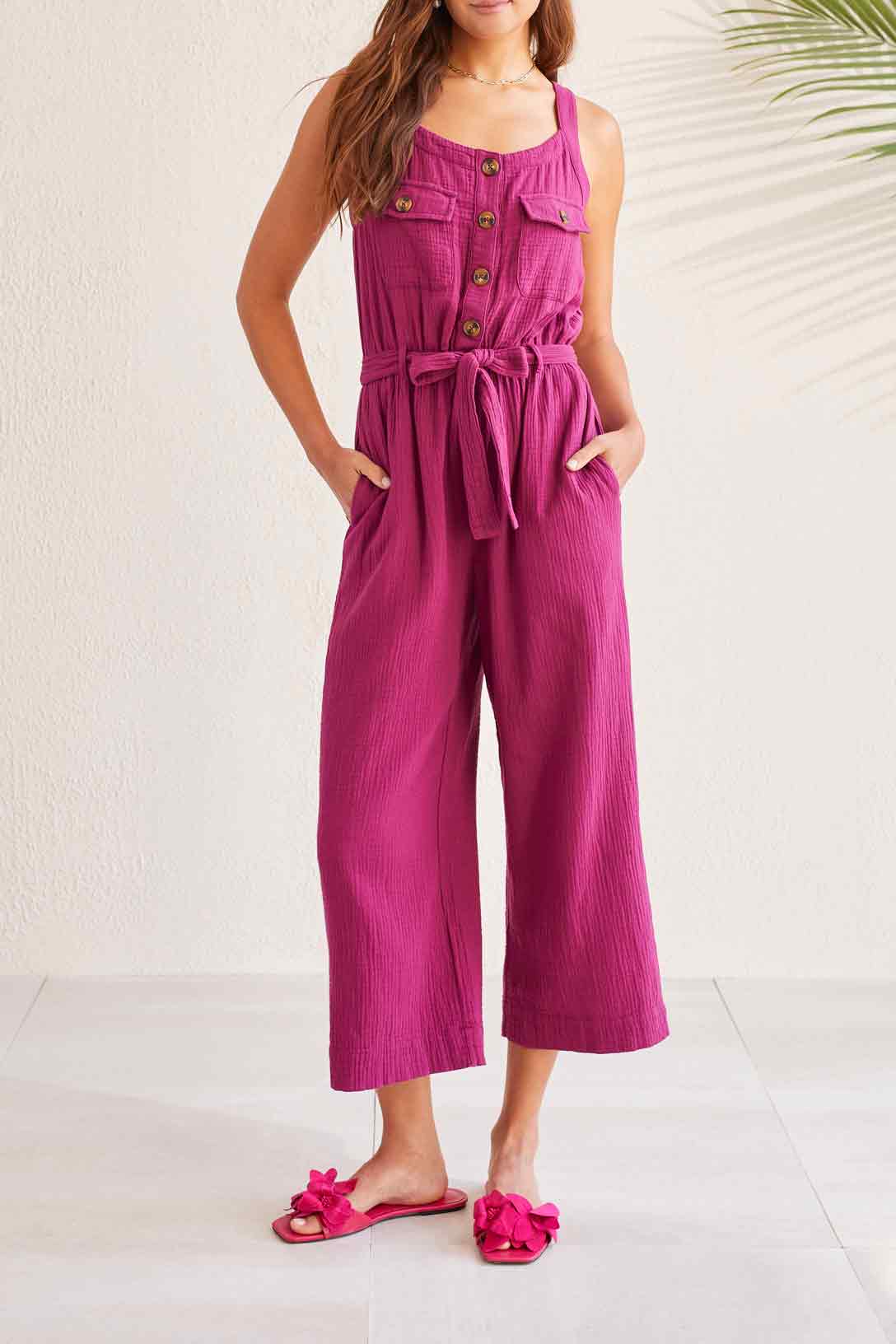 Tribal Fashions Cotton Gauze Jumpsuit