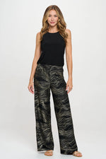 Palazzo Fukuro Jacquard Pant with Foil Detail by Jostar - MADE IN THE USA