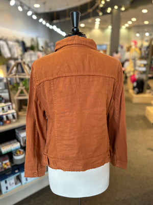 Lulu B Linen Travel Jacket - Copper