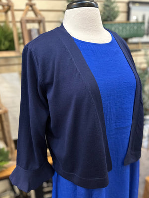 Keren Hart Bell Sleeve Bolero Cardigan - Navy