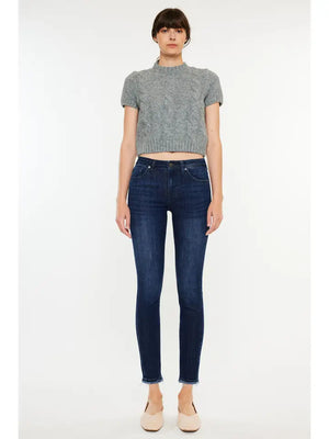 Kancan Midrise Ankle Skinny Jean - Dark Wash