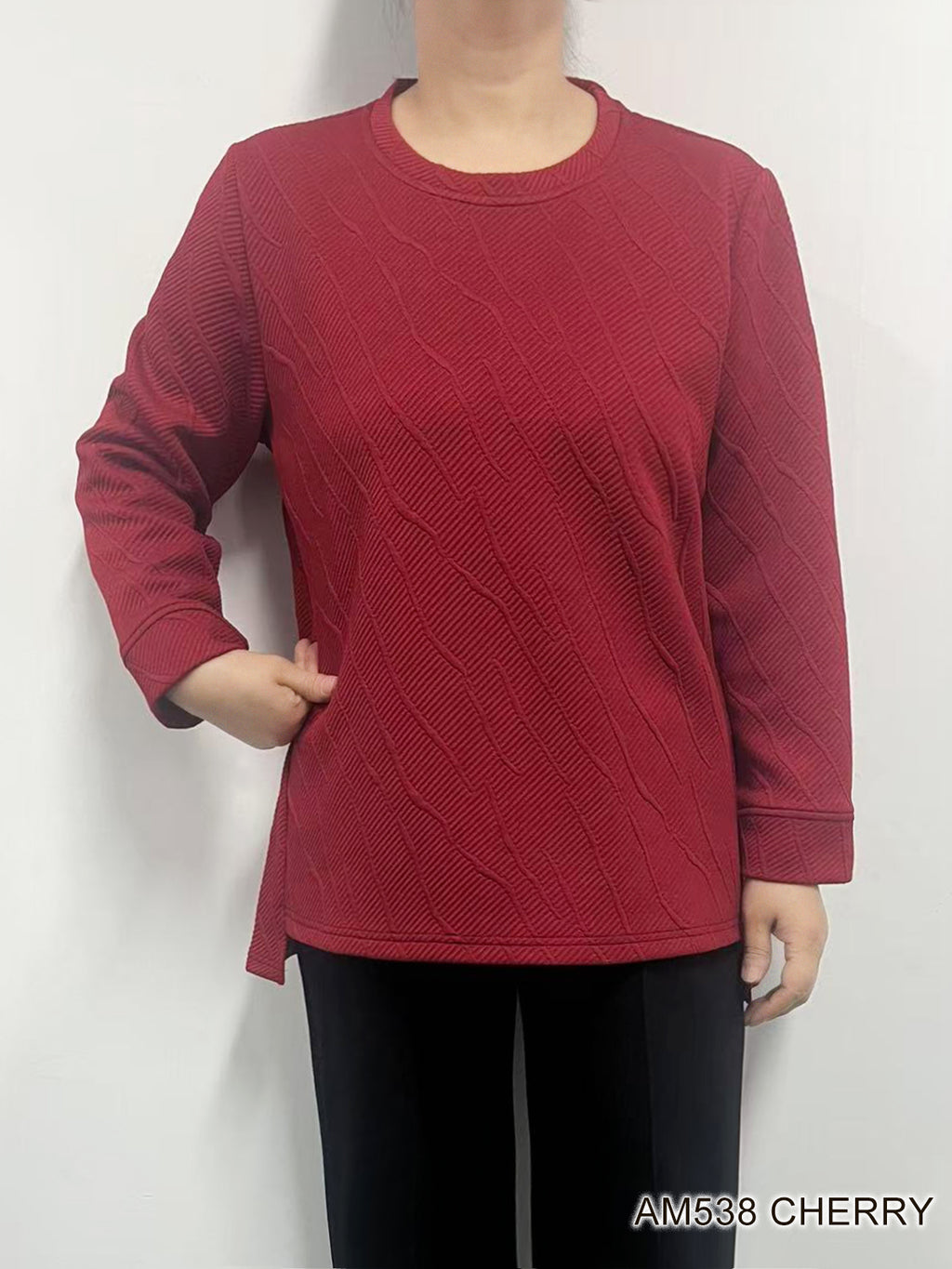 Hi-Lo Crew Neck Top by Creation