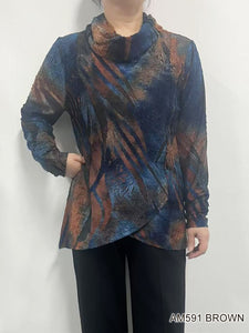 Cowl Neck Burnout with Flyaway Front by Creation