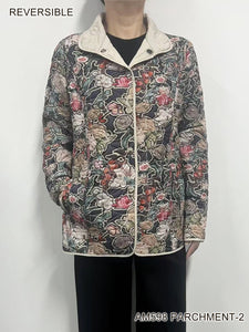 Reversible Floral Quilted Jacket by Creation